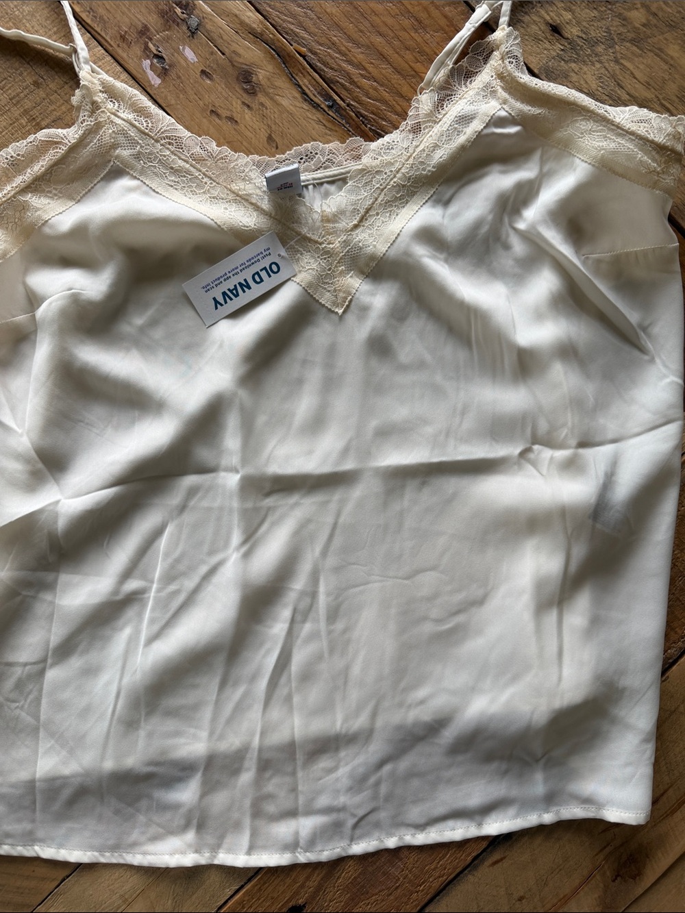 Old Navy Women's Cream Lace-Trim Top